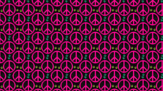 Pink peace sign black background - the bottom of the image free wallpaper for desktop
