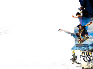 Man skateboarding air ramp hands - his hands in free wallpaper