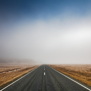 Long road white lines field - free other wallpaper for tablet