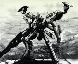 Robot sky drawing creature clouds - mecha free wallpaper