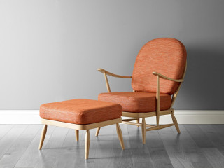 Chair ottoman gray wall hardwood - painted free wallpaper