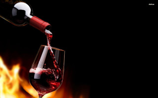 Wine pour bottle fire background 2 - cao zhibai free wallpaper