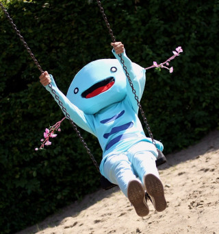 Person blue costume swing pink - free other wallpaper for tablet