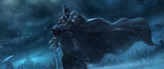 Snowy mountain epic fantasy man - a dark sky behind free wallpaper