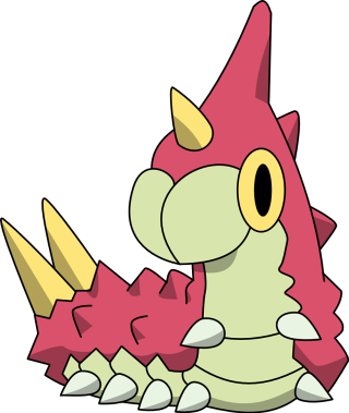 Pink yellow dragon cartoon spikes - its head free wallpaper for mobile