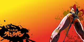 Blood splatter kimono fire sunset - design free wallpaper