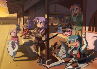 People building animals sword group - a building free wallpaper