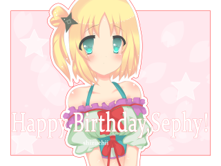 Cartoon girl birthday card happy - a birthday card free wallpaper for desktop