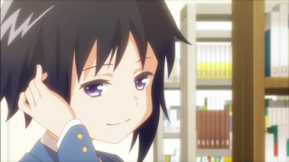 Young man black hair blue - seductive smile free wallpaper