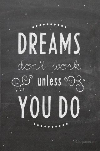 Dreams dont work unless you - benjamin franklin free wallpaper