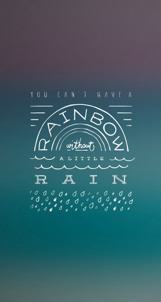 Rainbow raindrops poster rain bottom - side and the words free wallpaper