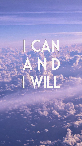 Sky clouds quote i can - inspirational free wallpaper