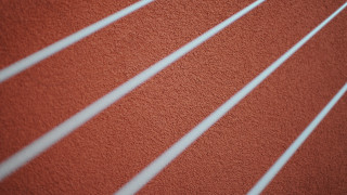 Tennis court red wall white - white line free wallpaper