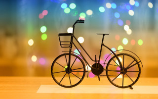 Small bicycle table bokeh lights - kinetic free wallpaper for desktop