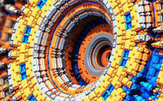 Colorful circular design ambient occlusion - beeple free wallpaper