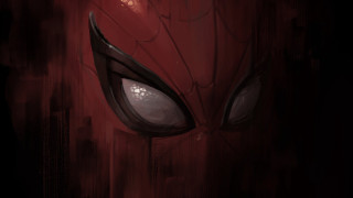 Spiderman closeup eyes redbackground blackbackground - alton tobey free wallpaper