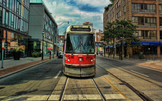 Red white train cityscape tokyo - eric deschamps free wallpaper for desktop