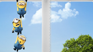 Minions hanging pole sky tree - a pole free wallpaper for desktop