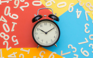 Clock colorful wall numbers art - number free wallpaper