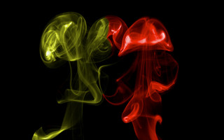 Red green smoke heart airbrush - funk art free wallpaper for desktop