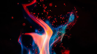 Colorful liquid swirling bubbles abstract - liquid free wallpaper