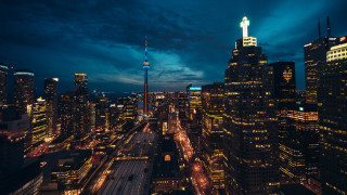 Toronto empire building cn tower - andrew law free wallpaper for desktop