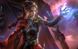 Woman sword lightning battle demon - lightening free wallpaper for desktop