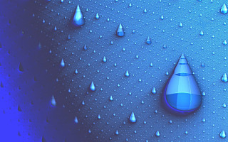 Blue water droplet blue background 3 - digital art free wallpaper