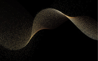 Black gold dots curves aurora - vector curve free wallpaper for desktop