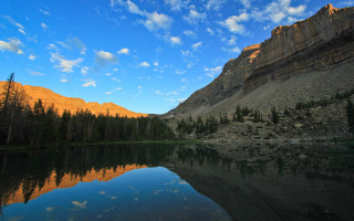 Lake mountains trees sky water - ansel adams free wallpaper for desktop
