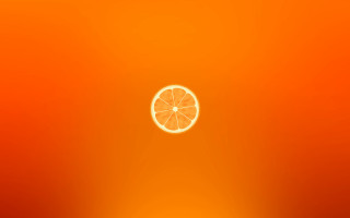 Orange slice minimalist 3d render - aquirax uno free wallpaper for desktop