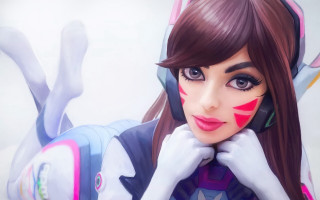 Woman catface headphones bunnyarmor pilot - ultra realistic digital art free wallpaper