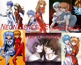 Neonness evangelion rei asuka anime - below them free wallpaper