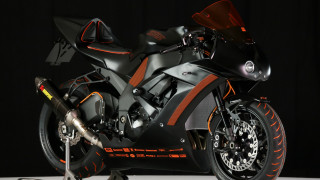 Motorcycle orange accents cybernetics digital - a motorcycle free wallpaper