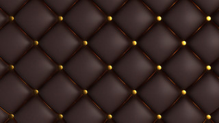 Brown leather gold studs rococo - the side of it free wallpaper