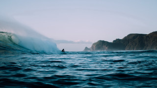 Surfing wave cliff ocean precisionism - a person riding free wallpaper