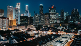 Tokyo night cityscape skyscrapers bridge - adrian zingg free wallpaper