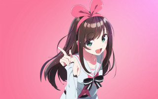 Kawaii girl bow pointing anime - kawaii free wallpaper for desktop
