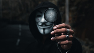 Creepy mask magnifying glass cybernetics - magnifying free wallpaper