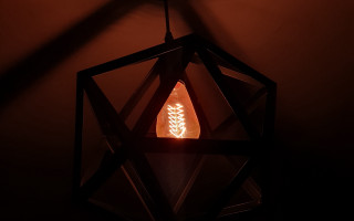 Lightbulb ceiling darkroom redlight 3Drender - free new year wallpaper