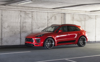 Red car parking garage concrete - a parking garage next free wallpaper for desktop