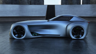 Futuristic car dark room stairs - a black floor free wallpaper