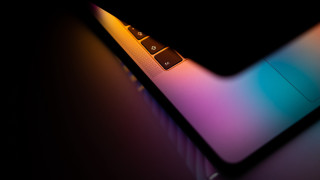 Laptop rainbow light shadow beeple - screen free wallpaper