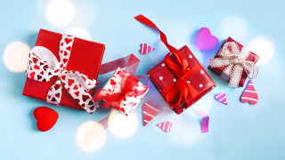 Red boxes hearts lights confetti - confetti free wallpaper for desktop