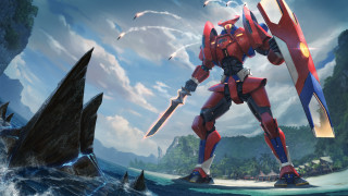 Robot water shark sword mecha - mecha free wallpaper