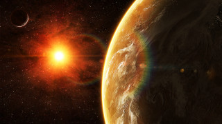 Bright sun distant planet star - a distant planet free wallpaper