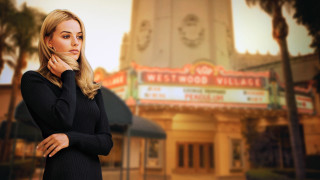 Theater clocktower palmstrees evelynabelson photorealism - a theater free wallpaper