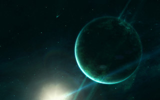 Green object space astronaut moon - chris cold free wallpaper for desktop