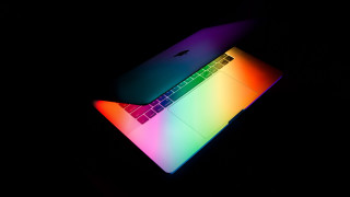 Laptop rainbow keyboard dark background - affinity photo free wallpaper