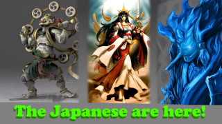 Woman demon sword statue art - a sword and a demon free wallpaper